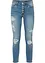 Jeans cropped strappati skinny, bonprix