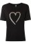 T-shirt con cuore leopardato, RAINBOW