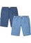 Bermuda cargo in jeans con elastico in vita, loose fit (pacco da 2), John Baner JEANSWEAR