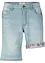 Bermuda in jeans straight, a vita media, bonprix