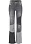 Jeans a zampa, vita media, bonprix