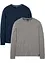 Maglia a maniche lunghe con taglio comfort (pacco da 2), bonprix