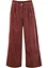 Pantaloni culotte cropped di velluto elasticizzato con cinta comoda, vita alta, bonprix