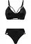 Reggiseno bustier e perizoma ouvert in look bagnato (set 2 pezzi), VENUS