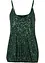 Top con spalline sottili e paillettes in morbido misto viscosa, bonprix