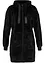 Giacca lunga da casa in pile ultra morbido con cappuccio, bonprix