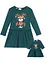 Abito di jersey e abito per bambola in puro cotone biologico (set 2 pezzi), bonprix