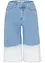 Bermuda in jeans elasticizzati wide leg, effetto dip-dye, John Baner JEANSWEAR