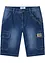 Bermuda di jeans cargo elasticizzati, regular fit, bonprix