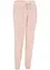 Pantaloni da jogging in pile con fascette al fondo, bonprix