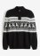 Maglione norvegese con collo e zip, bpc bonprix collection