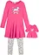 Abito di jersey, leggings, abito per bambola (set 3 pezzi), bonprix
