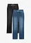 Jeans straight, a vita media (pacco da 2), bonprix