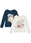 Maglia a maniche lunghe in puro cotone biologico (pacco da 2), bonprix