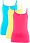 Top con spalline sottili in puro cotone (pacco da 3), bonprix