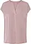 Blusa casual a maniche corte con spalle scese in satin, bonprix