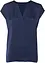 Blusa casual a maniche corte con spalle scese in satin, bonprix