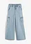 Jeans cargo wide leg, vita media, bonprix