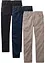 Pantaloni regular fit con elastico in vita in puro cotone, straight (pacco da 3), bonprix