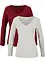 Maglia a maniche lunghe aderente (pacco da 2), bonprix