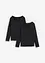 Maglia a maniche lunghe aderente (pacco da 2), bonprix