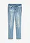 Jeans straight con stampa, vita media, bonprix