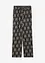 Pantaloni a palazzo in fantasia con cinta comoda, bonprix