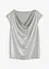 Top lucido con scollatura a cascata, bonprix