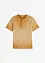 Maglia serafino a maniche corte  in puro cotone biologico effetto lavato, bonprix