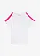 T-shirt con maniche a volant e righe neon, bonprix