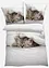 BIancheria letto double-face con gatto, bonprix