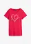 T-shirt in cotone biologico con cuore, bonprix