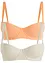 Reggiseno senza spalline con ferretto e cotone biologico (pacco da 2), bonprix