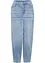 Jeans barrel shape in cotone biologico, vita alta, bonprix