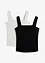 Top a costine in cotone biologico (pacco da 2), bonprix