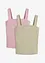 Top a costine in cotone biologico (pacco da 2), bonprix
