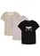 T-shirt in puro cotone biologico (pacco da 3), bonprix