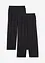 Pantaloni in jersey cropped, vita alta (pacco da 2), bonprix