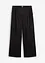 Pantaloni cargo cropped con pinces e cinta elastica, wide leg, bonprix