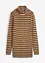 Maglione a collo alto a coste, a righe, bonprix