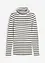 Maglione a collo alto a coste, a righe, bonprix