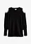 Maglione con cut-out e perle, bonprix