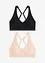 Bralette senza ferretto (pacco da 2), bonprix