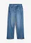 Jeans wide leg con spacco, a vita media, bonprix