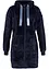 Giacca lunga da casa in pile ultra morbido con cappuccio, bonprix