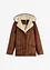 Giacca shearling con cappuccio, bonprix