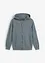 Felpa con zip e cappuccio in puro cotone, bonprix