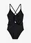 Costume intero con cut-out e volant, bonprix
