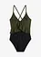 Costume intero con cut-out e volant, bonprix