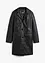 Giaccone in similpelle sciancrato con collo a revers, bonprix